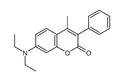 7-(diethylamino)-4-methyl-3-phenylchromen-2-one Structure