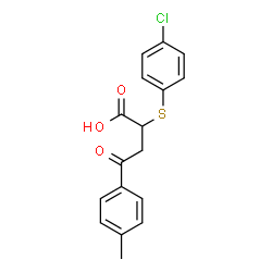2-[(4-CHLOROPHENYL)SULFANYL]-4-(4-METHYLPHENYL)-4-OXOBUTANOIC ACID结构式
