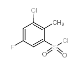 3-chloro-5-fluoro-2-methylbenzenesulfonyl chloride structure