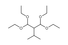 2-diethoxymethyl-1,1-diethoxy-3-methylbutane结构式