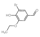 3-溴-5-乙氧基-4-羟基苯甲醛结构式
