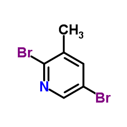 2,5-Dibromo-3-methylpyridine structure