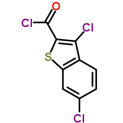 3,6-二氯苯并[b]噻吩-2-甲酰氯结构式