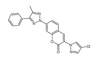 3-(4-chloro-1H-pyrazol-1-yl)-7-(4-methyl-5-phenyl-2H-1,2,3-triazol-2-yl)-2-benzopyrone结构式