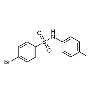 4-溴-N-(4-碘苯基)苯磺酰胺结构式
