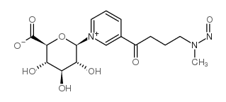 4-(Methylnitrosamino)-1-(3-pyridyl)-1-butanone N-β-D-Glucuronide Structure