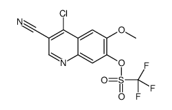 4-Chloro-3-cyano-6-methoxy-7-quinolinyl trifluoromethanesulfonate结构式