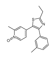 2-ethyl-5-(2-methyl-1-oxidopyridin-1-ium-4-yl)-4-(3-methylphenyl)-1,3-thiazole Structure