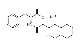 Sodium N-dodecanoyl-L-phenlyalaninate Structure