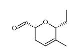 2H-Pyran-2-carboxaldehyde, 6-ethyl-3,6-dihydro-5-methyl-, (2R,6R)- (9CI) Structure