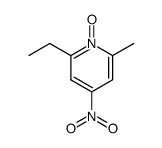 2-ethyl-6-methyl-4-nitro-pyridine-1-oxide结构式