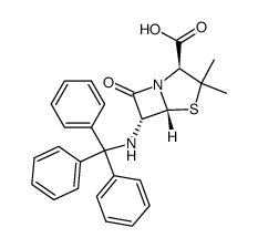 6R(β)-tritylaminopenicillanic acid Structure