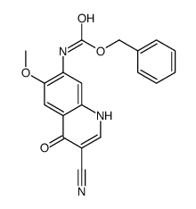 (3-氰基-1,4-二氢-6-甲氧基-4-氧代-7-喹啉)氨基甲酸苯基甲酯结构式