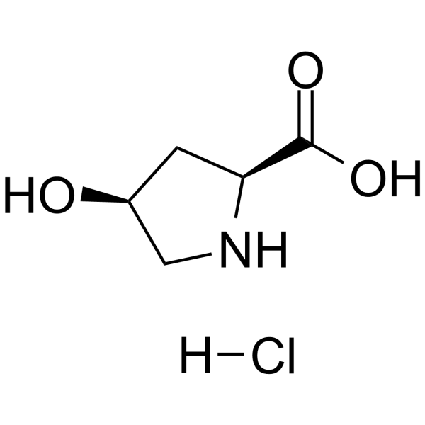 (4S)-4-羟基-L-脯氨酸盐酸盐结构式