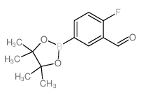 2-氟-5-(4,4,5,5-四甲基-1,3,2-二恶硼烷-2-基)苯甲醛结构式