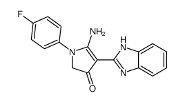 5-Amino-4-(1H-benzimidazol-2-yl)-1-(4-fluorophenyl)-1,2-dihydro-3 H-pyrrol-3-one结构式