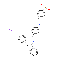 sodium 4-[[4-[(2-phenyl-1H-indol-3-yl)azo]phenyl]azo]benzenesulphonate Structure