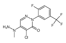 4-chloro-2-(2-fluoro-5-trifluoromethyl-phenyl)-5-(N-methyl-hydrazino)-2H-pyridazin-3-one Structure