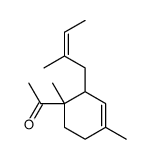 1-[1,4-dimethyl-2-(2-methylbut-2-enyl)cyclohex-3-en-1-yl]ethanone结构式