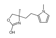 (4R)-4-methyl-4-[2-(1-methylpyrrol-2-yl)ethyl]-1,3-oxazolidin-2-one结构式