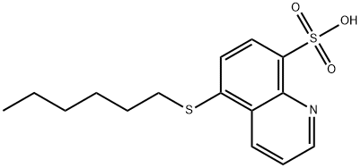 8-Quinolinesulfonic acid,5-(hexylthio)- Structure