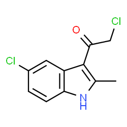 2-CHLORO-1-(5-CHLORO-2-METHYL-1H-INDOL-3-YL)-ETHANONE Structure
