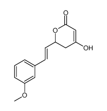 4-Hydroxy-6-(α-trans-3-methoxystyryl)-5,6-dihydro-2-pyron Structure