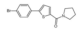 [5-(4-bromophenyl)thiophen-2-yl]-pyrrolidin-1-ylmethanone Structure