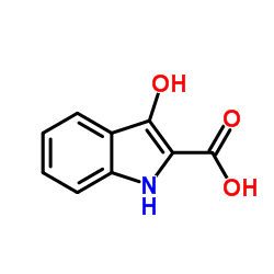 3-羟基-1H-吲哚-2-羧酸结构式