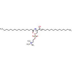 N-hexadecanoylsphingosine-1-phosphocholine Structure