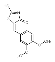 4-Thiazolidinone,5-[(3,4-dimethoxyphenyl)methylene]-2-thioxo- Structure