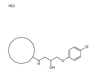1-(4-chlorophenoxy)-3-(cyclododecylamino)propan-2-ol,hydrochloride结构式