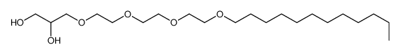 3-[2-[2-(2-dodecoxyethoxy)ethoxy]ethoxy]propane-1,2-diol结构式