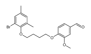 4-[4-(2-bromo-4,6-dimethylphenoxy)butoxy]-3-methoxybenzaldehyde Structure