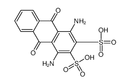 1,4-diamino-9,10-dioxoanthracene-2,3-disulfonic acid Structure