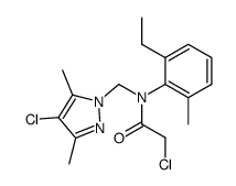 2-chloro-N-(4-chloro-3,5-dimethyl-pyrazol-1-ylmethyl)-N-(2-ethyl-6-methyl-phenyl)-acetamide Structure