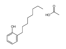 acetic acid,2-octylphenol Structure