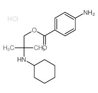 1-Propanol,2-(cyclohexylamino)-2-methyl-, 1-(4-aminobenzoate), hydrochloride (1:1)结构式