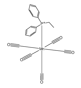 pentacarbonyl(ethyldiphenylphosphine)manganese(I) cation Structure