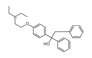 Alpha-{4-[2-(二乙基氨基)乙氧基]苯基}-Alpha-苯基苯乙醇结构式