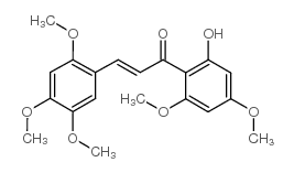 2’-羟基-2,4,4’,5,6’-五甲氧基查耳酮结构式