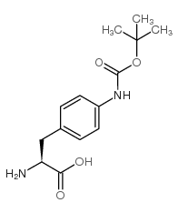 4-叔丁氧羰基氨基-L-苯丙氨酸结构式