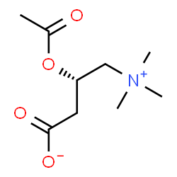 (3S)-3-acetyloxy-4-trimethylammonio-butanoate结构式