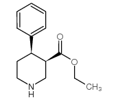 (3R,4R)-4-苯基哌啶-3-甲酸乙酯结构式