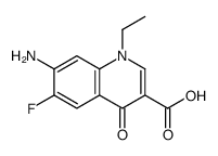 7-amino-1-ethyl-6-fluoro-4-oxoquinoline-3-carboxylic acid结构式