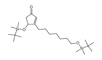 4-[dimethyl-(t-butyl)silyloxy]-3-[7-[dimethyl-(t-butyl)silyloxy]heptyl]cyclopent-2-enone结构式