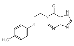 6H-Purin-6-one,1,9-dihydro-1-[2-[(4-methylphenyl)thio]ethyl]-结构式