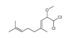 9,9-dichloro-8-methoxy-2,6-dimethylnona-2,6-diene Structure