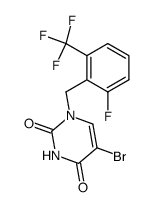 5-bromo-1-[2-fluoro-6-(trifluoromethyl)benzyl]pyrimidine-2,4-(1H,3H)-dione Structure