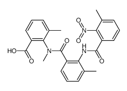 3-methyl-N-methyl-N-[3-methyl-N-(3-methyl-2-nitrobenzoyl)anthraniloyl]anthranilic acid Structure